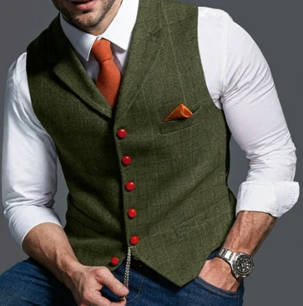 Men's Vest with Lapel Collar | Classic