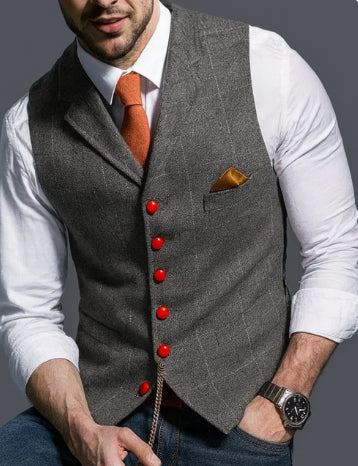 Men's Vest with Lapel Collar | Classic