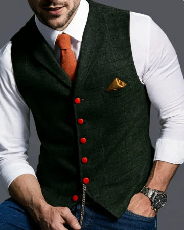 Men's Vest with Lapel Collar | Classic