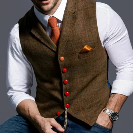 Men's Vest with Lapel Collar | Classic