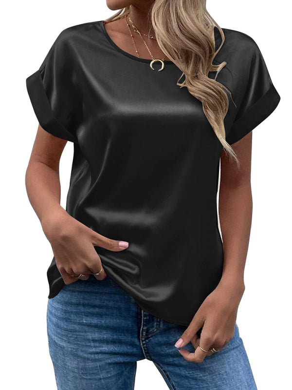 Women's Casual  Round Neck Summer Top | Short Sleeves