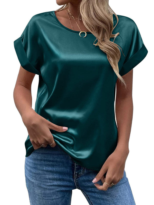 Women's Casual  Round Neck Summer Top | Short Sleeves