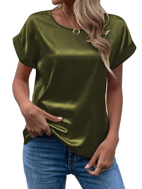 Women's Casual  Round Neck Summer Top | Short Sleeves