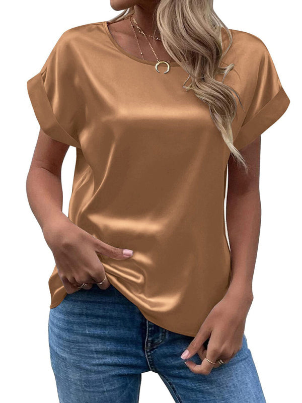 Women's Casual  Round Neck Summer Top | Short Sleeves