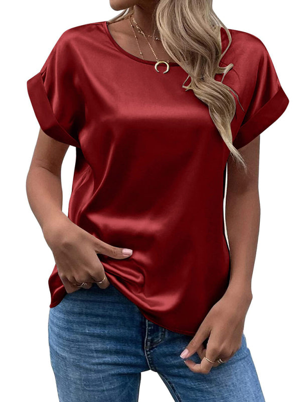 Women's Casual  Round Neck Summer Top | Short Sleeves