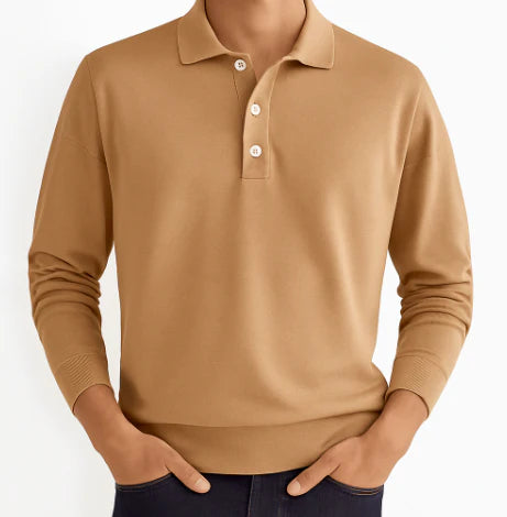 Men’s Long Sleeve Polo Shirt | Collared Button