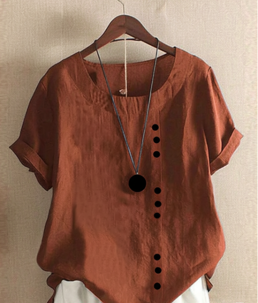 Women's Casual Short Sleeve Blouse | Loose Fit