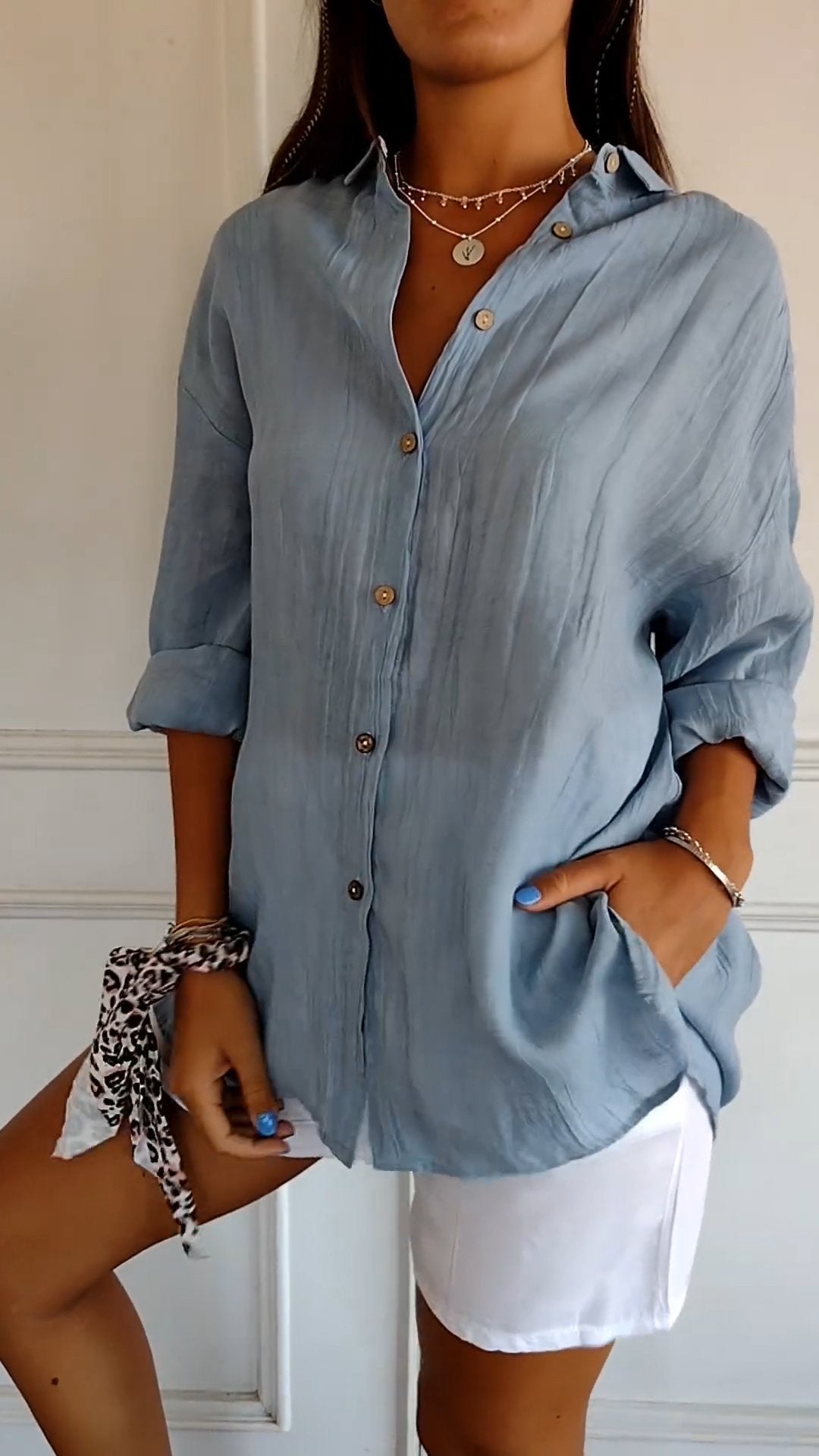 Women's Casual Collared Summer Shirt | Button Down