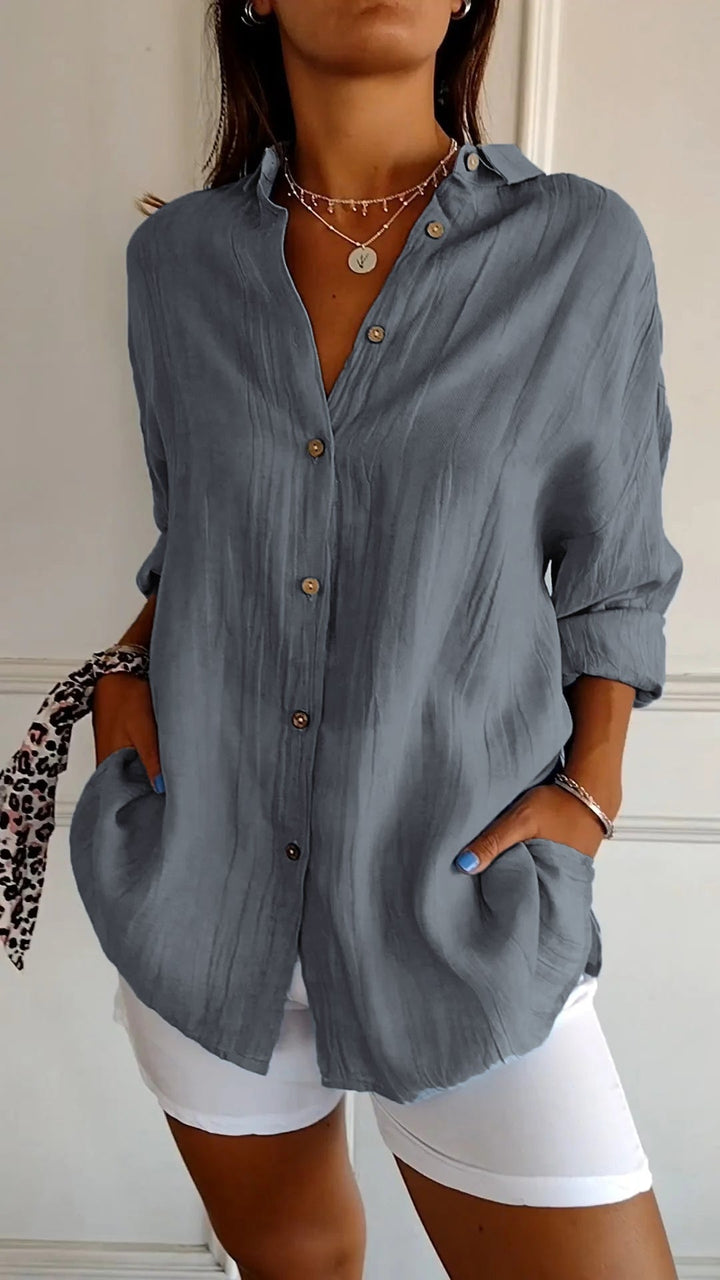 Women's Casual Collared Summer Shirt | Button Down