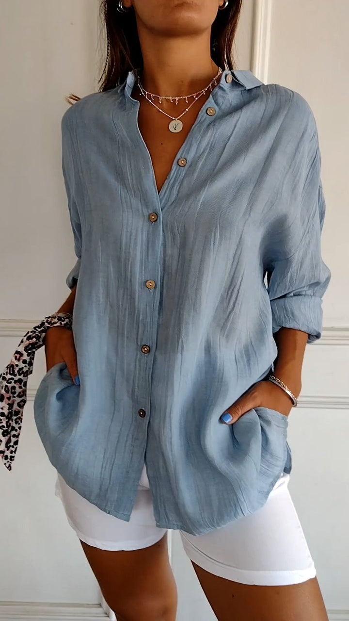 Women's Casual Collared Summer Shirt | Button Down