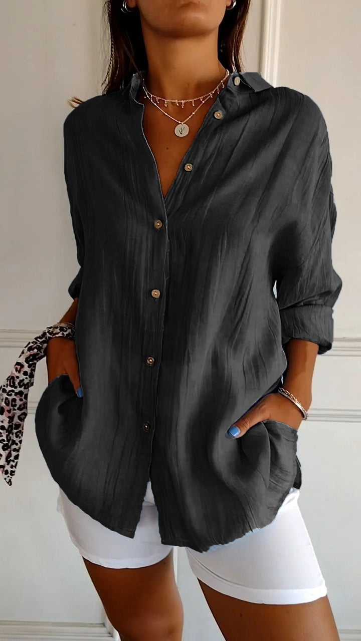 Women's Casual Collared Summer Shirt | Button Down