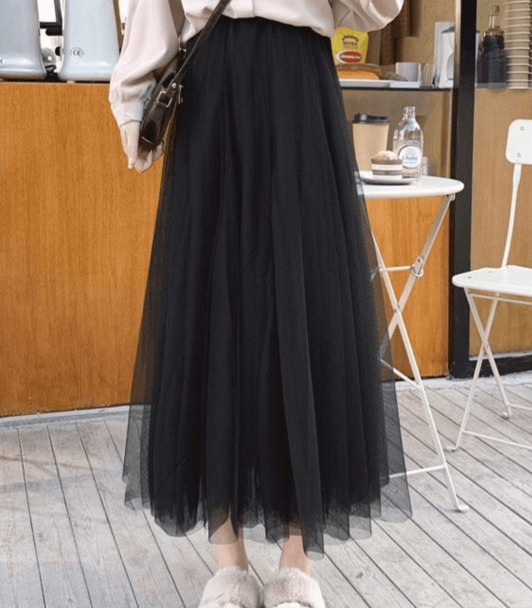 Women’s High Waisted Maxi Skirt | Layered