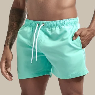 Men's Adjustable Drawstring Swim Shorts | Side Pockets