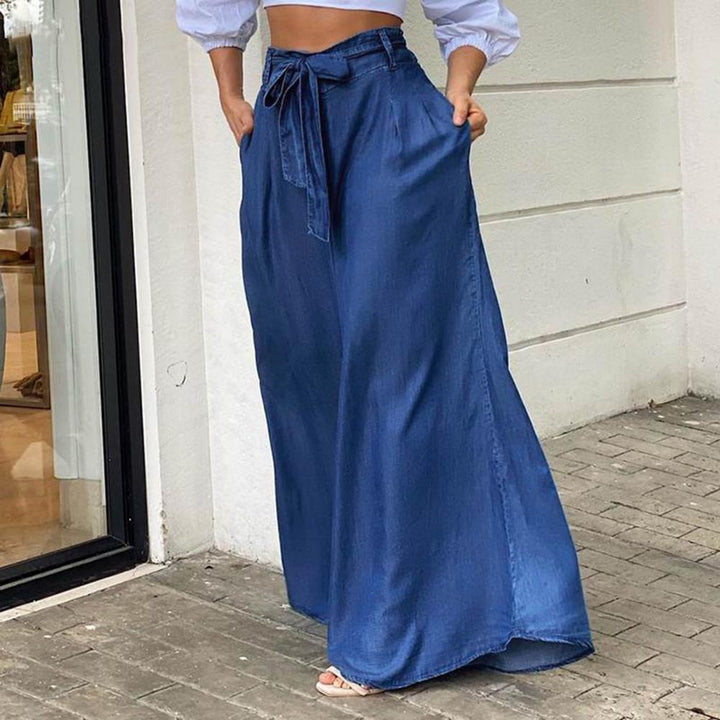 Women’s Tie Belt Maxi Skirt | High Waist