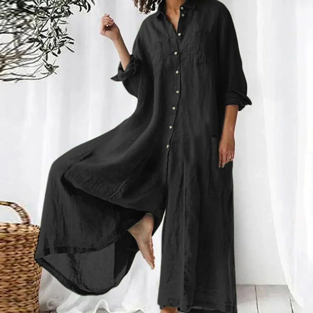 Women's Button Down Jumpsuit | Oversized