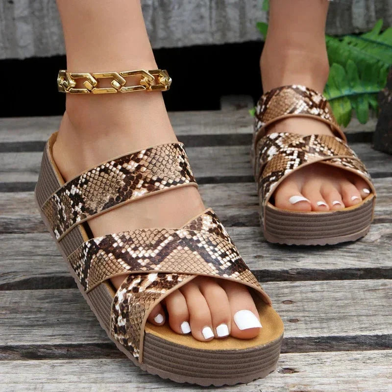 Women’s Braided Crossover Strap Sandals | Platform