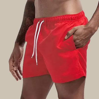 Men's Adjustable Drawstring Swim Shorts | Side Pockets