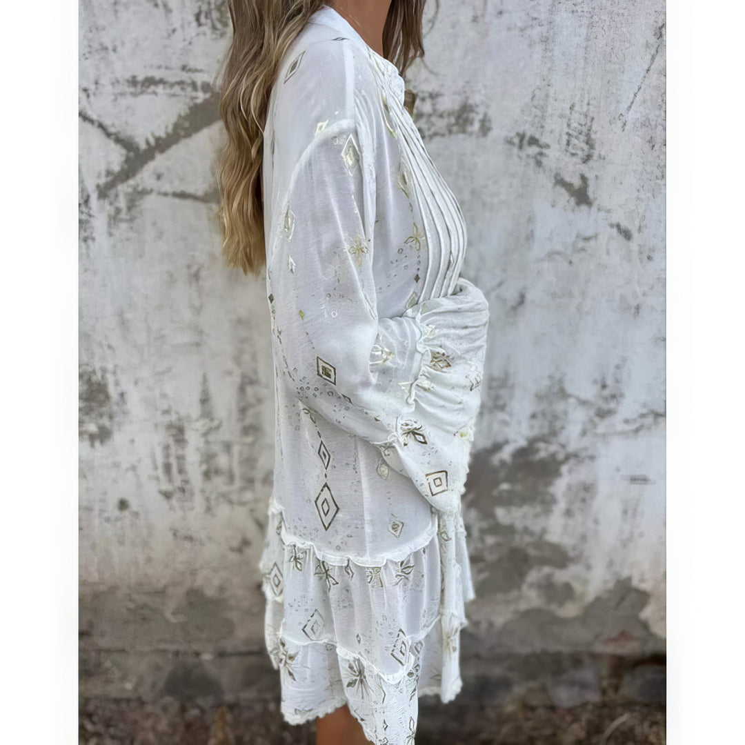 Women's Long-sleeved Boho Dress | Mini