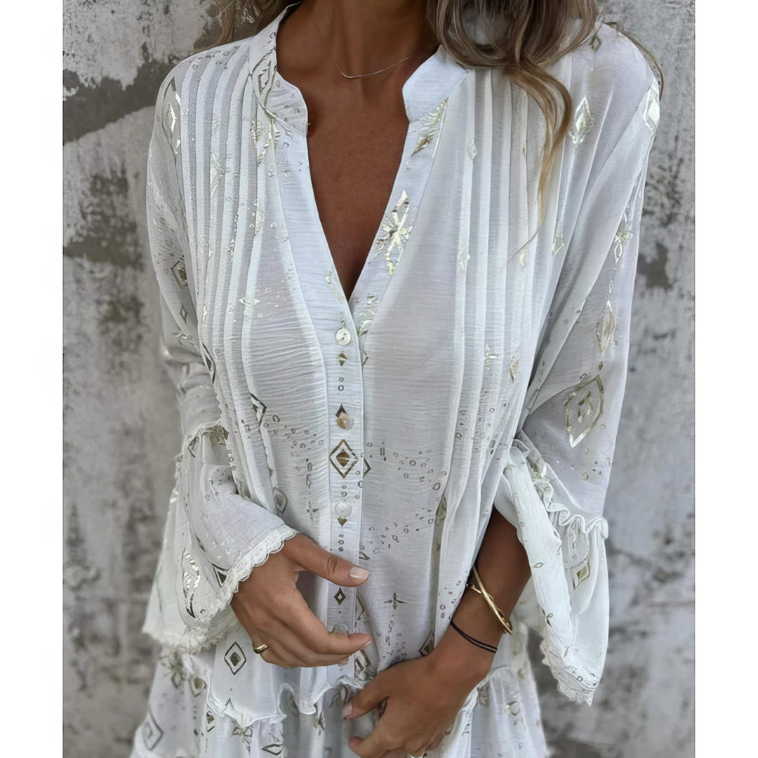Women's Long-sleeved Boho Dress | Mini