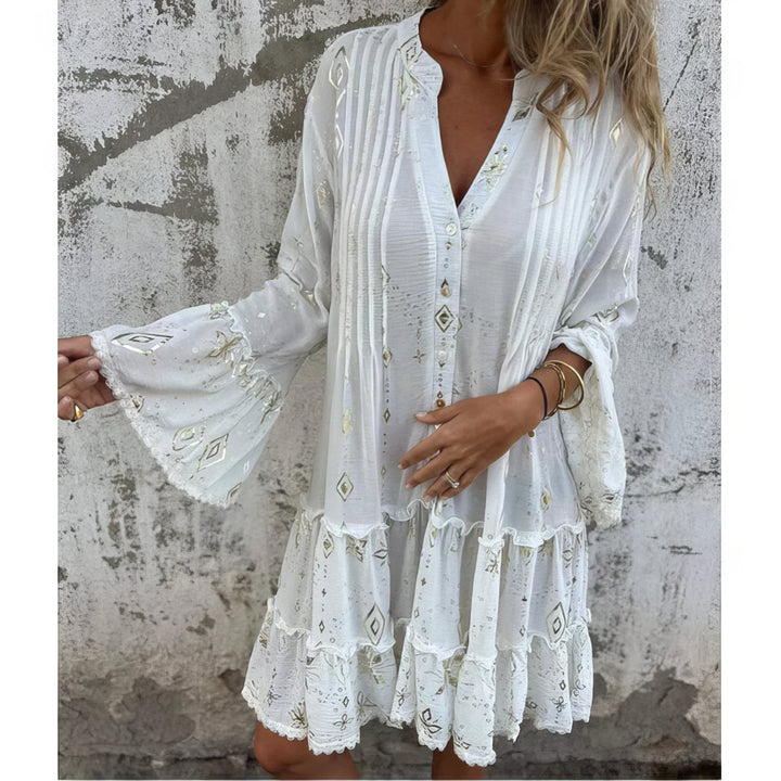 Women's Long-sleeved Boho Dress | Mini
