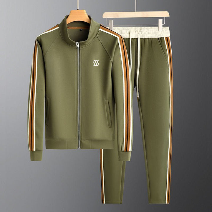 Men’s 2-Piece Slim Fit Tracksuit Set | Zipper
