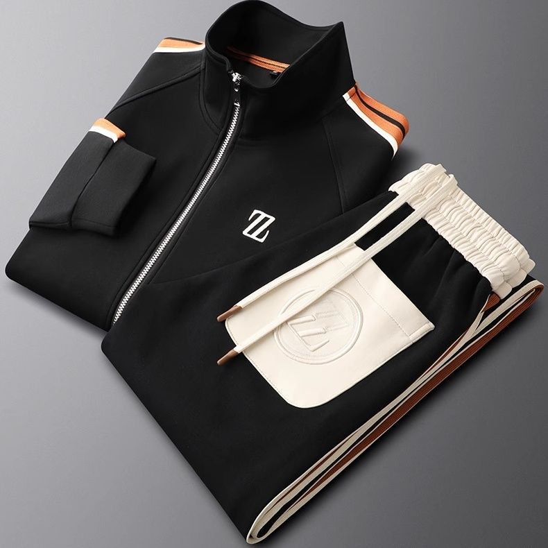 Men’s 2-Piece Slim Fit Tracksuit Set | Zipper